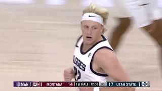 NCAAB 2024 Montana at Utah State [upl. by Dnalyar504]