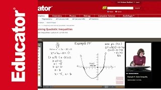 Algebra 2 Graphing and Solving Quadratic Inequalities [upl. by Rasaec]