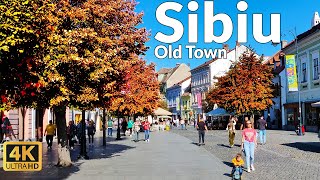 This City Looks Stunning in Autumn  Sibiu Walking Tour October 2023 4k Ultra HD 60fps [upl. by Benioff124]