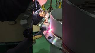 STS304 FLANGE RF 250A WELDING 용접 비드 작살 [upl. by Kcirad]