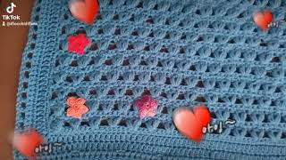 copertina baby culla 💖 con applicazioni a fiori💖crochet uncinetto amigurumi crochettutorialdiy [upl. by Mauro104]