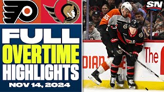 Philadelphia Flyers at Ottawa Senators  FULL Overtime Highlights  November 14 2024 [upl. by Getter]