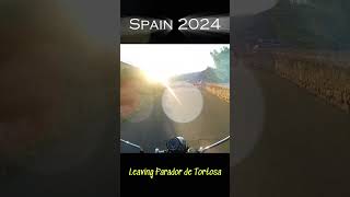 Leaving Parador de Tortosa on a triumphbonneville lipglosshelmetsandhim [upl. by Notsgnik535]