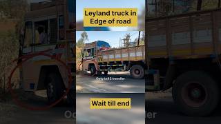 Leyland truck makes Uturn in the edge of the road in sharp bend drivingskills [upl. by Enaywd]