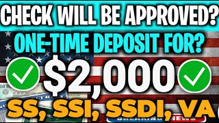 BREAKING NEWS 2000 STIMULUS CHECK WILL BE APPROVED FOR SS SSI SSDI 3800 ONETIME DEPOSIT FOR [upl. by Vola]