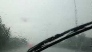 Driving Through Heavy Rain amp Hail Storm England July 2012 [upl. by Britteny109]