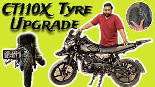 Bajaj Ct110x Tyre Upgrade ⚡️1108017⚡️ 1 in india modified ct110x [upl. by Schreibe]