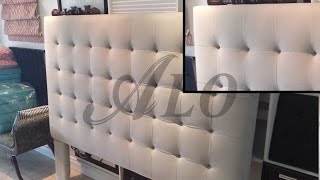 DIY  BUTTONLESS TUFTED HEADBOARD  DIY  ALO Upholstery [upl. by Anohsal40]