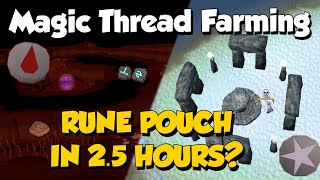 Make a Rune Pouch in 25 Hours 20M Gphr Runescape 3 Magic Thread Farming [upl. by Neelav]