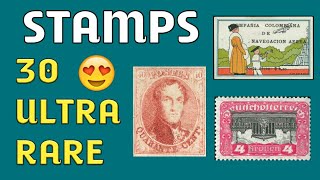 Most Expensive Stamps Are Here  30 Ultra Rare Postage Stamps Of The World [upl. by Leber]