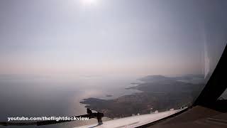 Cockpit View  Visual approach to Mitilini airport Greece [upl. by Kyla785]