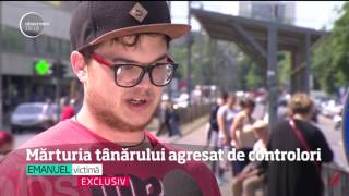 Un tânăr bucureştean sa ales cu umărul dizlocat de controlorii RATB pentru că nu avea bilet [upl. by Atter]