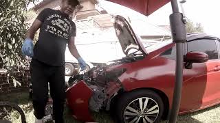 2015 Honda Fit AC and Radiator Fan replace [upl. by Pouncey]