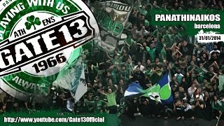 PANATHINAIKOS  barcelona 31012014  Gate13gr [upl. by Sanbo511]