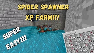 Easiest Spider Spawner XP Farm for Minecraft Bedrock 121 [upl. by Nylek64]