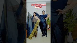 DHOTI STYLE SAREE DRAPINGCHAITANNYA VLOGS2024 explorepage minivlog dhotistyle fashion reels [upl. by Aohk]