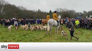 Annual Boxing Day hunt met with jeers and cheers [upl. by Inoue240]