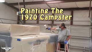 1970 Campster Fiberglass Vintage Trailer Final Paint [upl. by Carma]