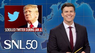 Weekend Update Trump Scrolled Twitter During January 6  SNL [upl. by Bidget]