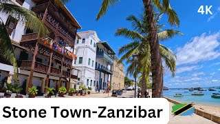 Zanzibar Stone Town a Walking tour in Immersive 4K ASMR [upl. by Htebzile390]