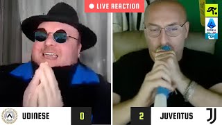 UDINESEJUVENTUS 02 LIVE REACTION  TIFOSI JUVENTINI vs GUFI  TIFOSIAMO [upl. by Noslrac]