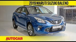 2019 Maruti Suzuki Baleno facelift  First Look amp Walkaround  Autocar India [upl. by Ara]