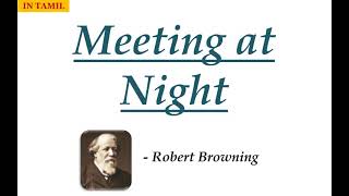 Meeting at Night by Robert Browning  Line by Line Explanation [upl. by Leuqar]