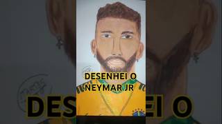 DESENHEI O NEYMAR JR NeymarJrReal neymar viralshort drawing desenho shorts art [upl. by Lenahtan]