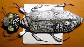 A Bugs Life in a Zentangle World STOP MOTION [upl. by Erdah]