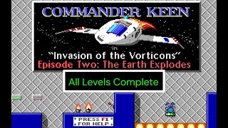 Commander Keen Episode 2 DOS  All Levels Challenge Playthrough [upl. by Lauren]