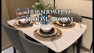 Visit to Singapore HDB Showflat Part 1 l 2 Room Flexi 3 Room HDB [upl. by Ehtnax791]