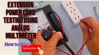 220 VOLTS EXTENSION POWER CORD CONTINUITY TESTING USING MULTIMETER [upl. by Arabrab]