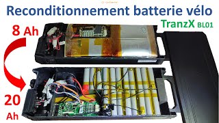 Refaire à neuf une vieille batterie de vélo 20Ah de capacité dans une TranzX BL01 [upl. by Einamrej487]