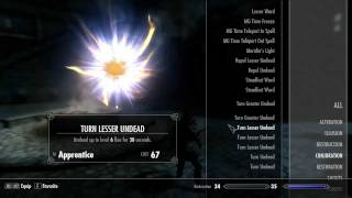 Skyrim cheats Learn every spell NPC spells included [upl. by Marven840]