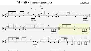 How to Play Schism  Trinity Rock amp Pop Drums Grade 8 [upl. by Casper]