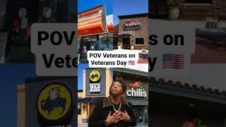 Eat up kings and queens lifeofpeezy veteransday freefood chilis bdubs dunkin applebees [upl. by Carey]