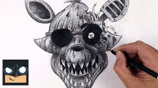 How To Draw Phantom Foxy  FNAF Sketch Tutorial [upl. by Elatsyrk296]