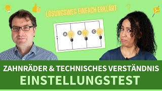 Zahnräder amp Technisches Verständnis  Einstellungstest trainieren einstellungstest lernen [upl. by Anitan]