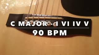 C Major Backing Track  90 BPM  Pop Music Jam Track  44 Modern Country Rhythm Track [upl. by Vacuva]