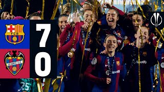 🏆 HIGHLIGHTS I FC BARCELONA 7 vs 0 LEVANTE  SPANISH SUPERCUP CHAMPIONS 🔵🔴 [upl. by Pierson427]