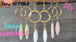 HANDMADE HOOP EARRINGS  WIREWRAPPING EARRINGS [upl. by Wilterdink]