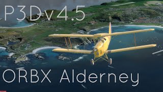 P3Dv45 ORBX Alderney Airport Quick First Look in 4K [upl. by Saqaw473]