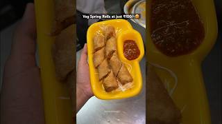 ₹100 वाले Veg Spring Rolls🤤❤️ shorts springrolls indianstreetfood [upl. by Ihskaneem]