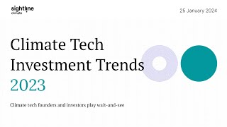 2023 Sightline Climate Investment Trends [upl. by Browning138]