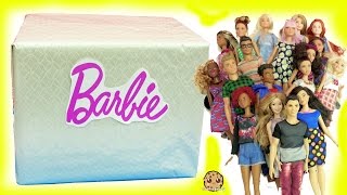 Biggest Haul Giant Box of Cool Barbie Dolls Tall Petite Curvy Ken Fashionistas [upl. by Savill]