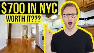 CHEAP 700 per month Rent in NYC  2020 Apartment Tour New York City [upl. by Bow]