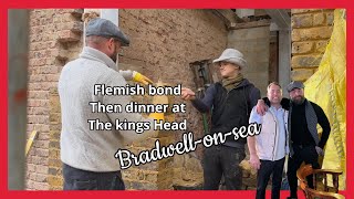 Flemish Bond then lovely roast at The Kings Head Bradwellonsea bricklaying heritage [upl. by Daisy191]