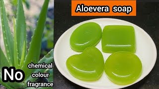 Homemade Aloe vera soap  Best soap for skin whitening and healthy skin [upl. by Calle]