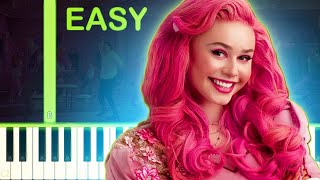 Life Is Sweeter  Descendants The Rise of Red  EASY Piano Tutorial [upl. by Adnarym193]