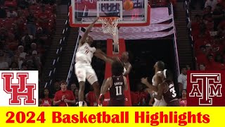 13 Texas AampM vs 4 Houston Basketball Game Highlights 10 27 2024 [upl. by Rancell]